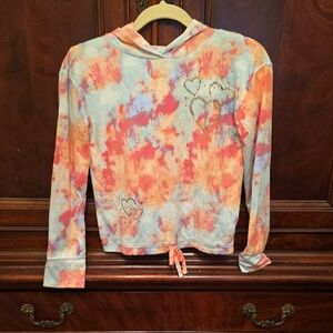Colorful Tie-Dye Kids Hoodie Size Large